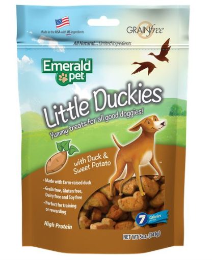 Gâterie pour chiens canard et patate douce, Little Duckies Emerald Pet  5oz