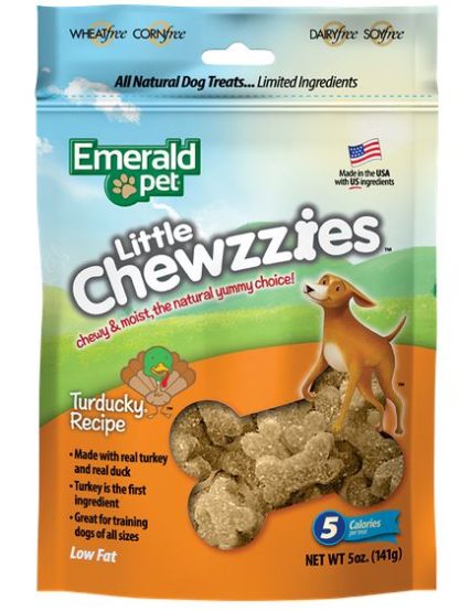 Gâterie pour chien, dinde et canard Little Chewzzies, Emerald Pet 141g