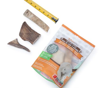 Gâterie pour chien, bois de cerf à mâcher, BRB Pets    sac 1/2lb