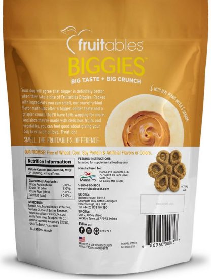 Gâterie pour chien Fruitables, Biggies au beurre d'arachide et bananes