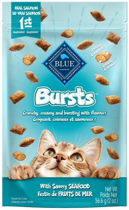 Gâteries Bursts, saveur de fruits de mer, Blue Buffalo, pour chat