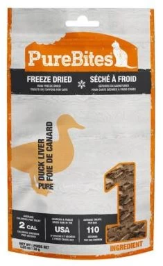 Gâterie pour chats séché à froid. Foie de Canard. PureBites